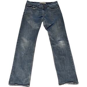 Wrangler Jeans - Distressed Navy Blue, 30x32 Slim Men's